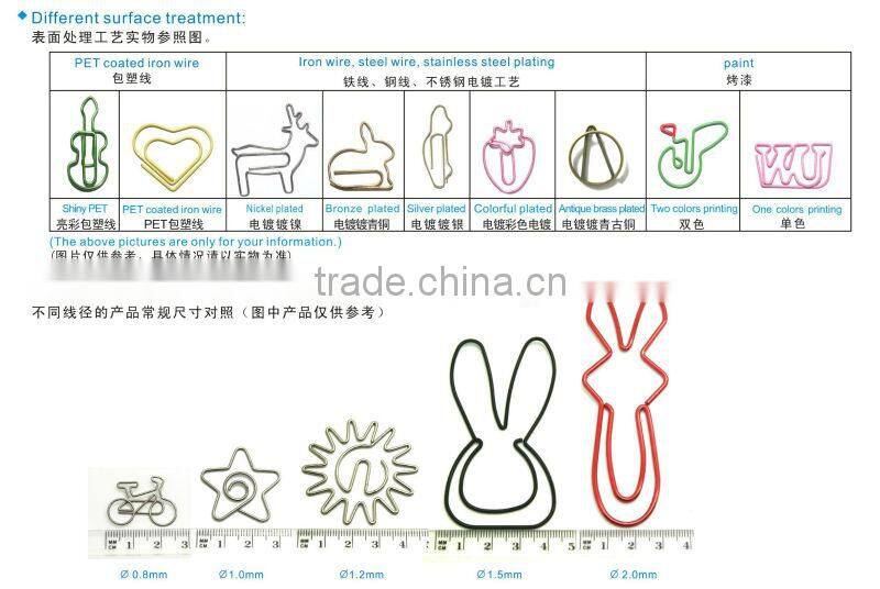 Kinds of Animal Crushed paper clips with stand