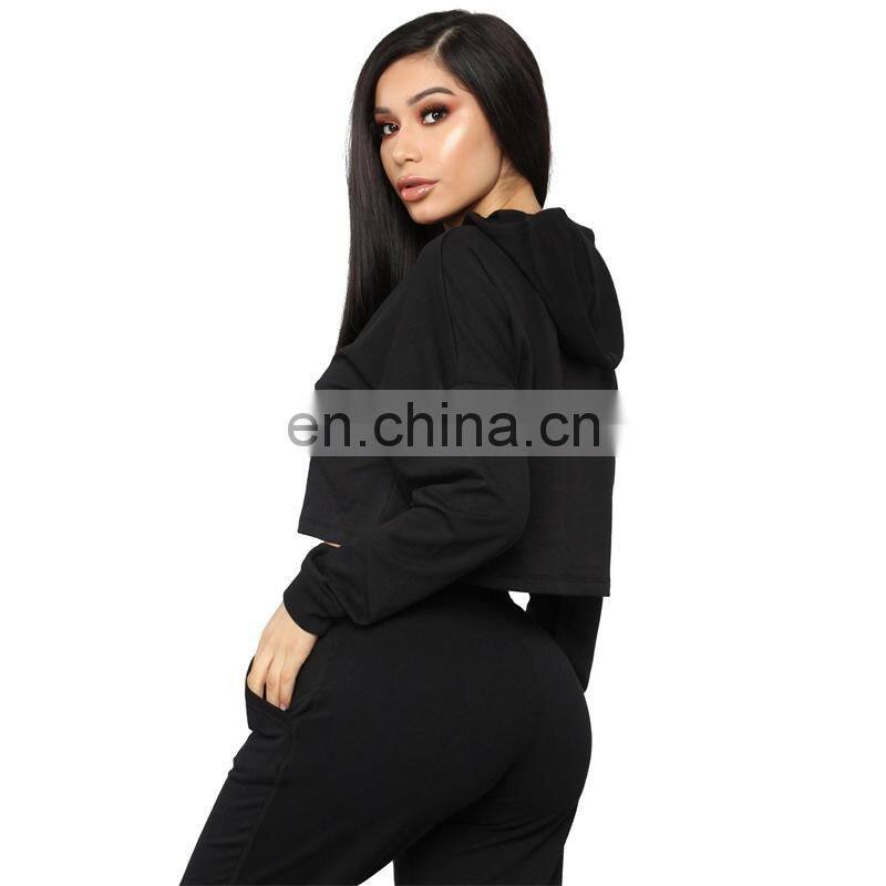 Wholesale custom new fashion autumn and winter women's long-sleeved hooded casual sports hooded sweater jogging suit