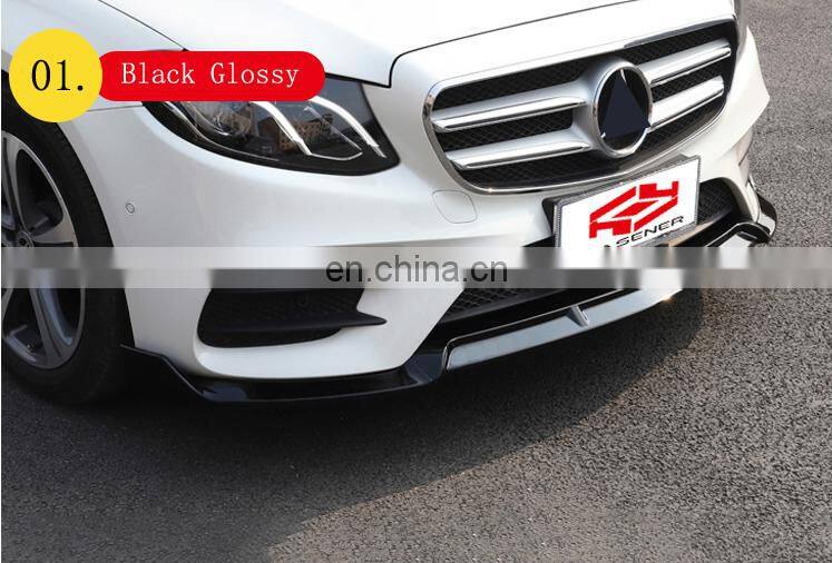 Honghang Factory Manufacture Car Exterior Parts Front Lips, Carbon Color Front Chin Spoiler For W212 E200 E260 E300 2014-2015