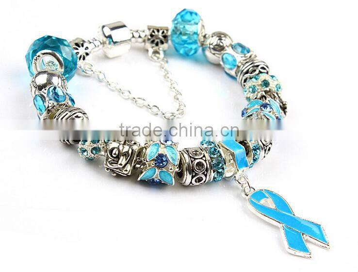 New arrive european fashion charm murano glass bead bracelet
