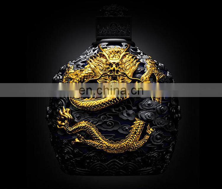 CHENXI 8220 Luxury Diamond Gold Men Watch Quartz Dragon Stainless Steel Analog Display Date Watches