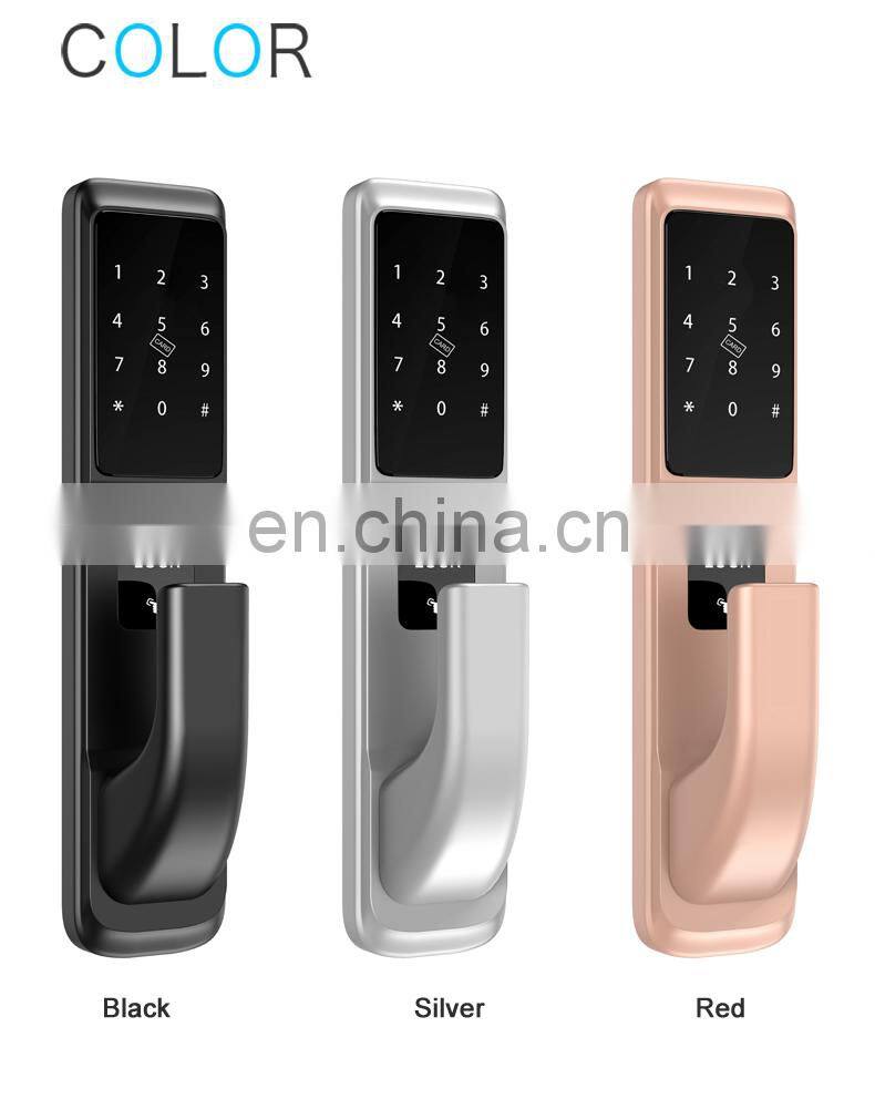 Encrypted Hot Sell Card Home Security Finger Print Biometric Fingerprint Door Locks Door Lock Smart Locks