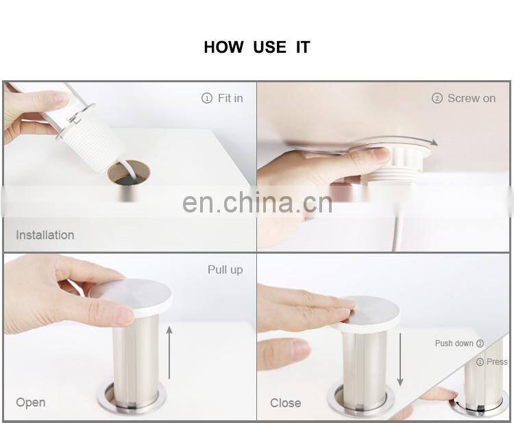 Pop up power with US sockets for office desk