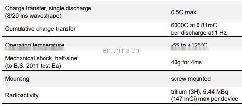 Spark Gaps GXP20 High Energy Ignition Tube Glass Gas Discharge Tube GXP Series Double Electrode Spark Gap 0.5kV to 13.5kV
