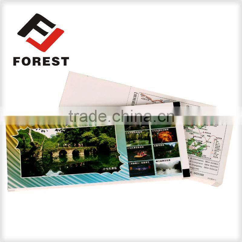 Double side printing scenic spot entrance tickets