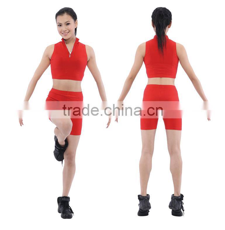 Women Turtle Neck Zipper Gym Suit, Dance Suit, Yoga Suit (6410)