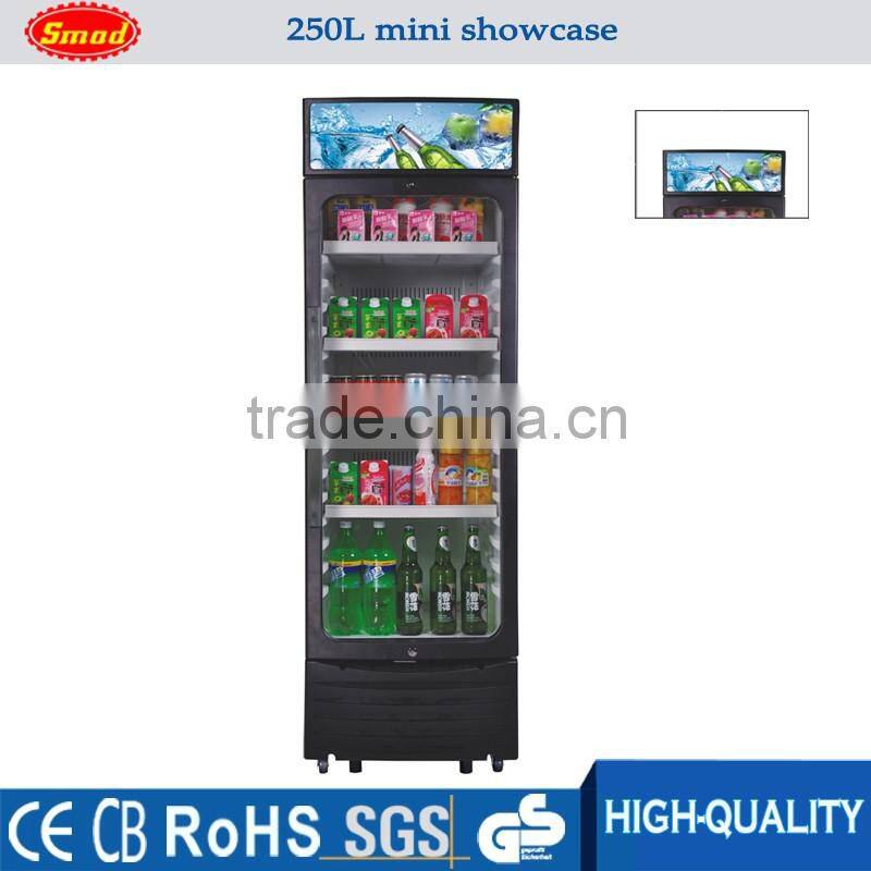 upright cold drink cooler refrigerator upright display beverage showcase