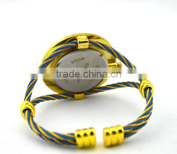 alibaba hot sell watch in spanish express beautiful crystal watch glass face bracelet watch