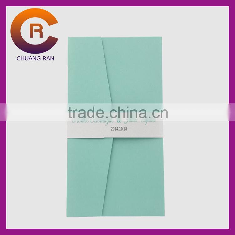 Paper custom logo printed 2014 wedding invitation cards