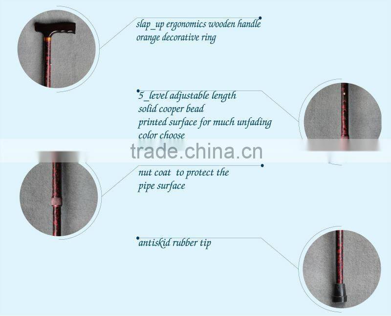New Adjustable Light Weight Aluminium Cane Foldable Walking Stick Easy Folding