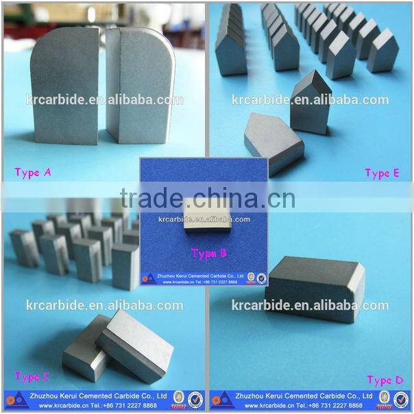 Type B2 Metal cutting carbide tips for brazed tool with good wear resistance