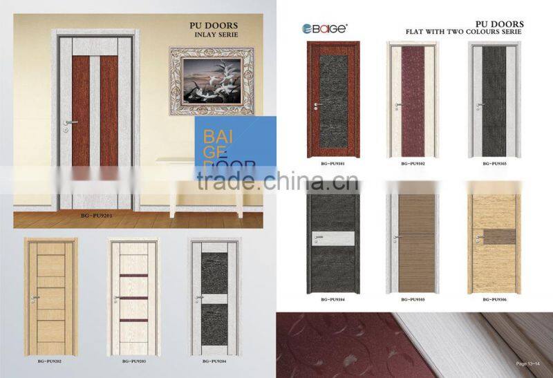 BG-PU9201 Competitive Price Interior Artificial Oak Wooden Door