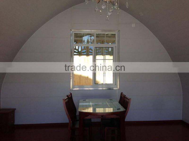 Good Quality Prefabricated Steel Structure Dome House/new style cheap arched cabin prefabricated houses tiny homes
