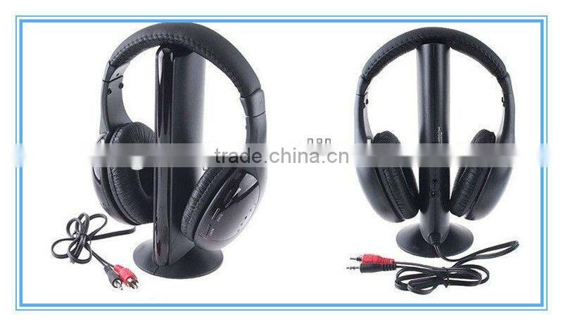 Hot selling wireless 5IN1 headphone/earphone with mic for TV,PC