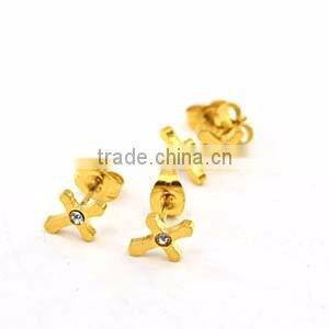 cross 2 gram gold beautiful designed earrings