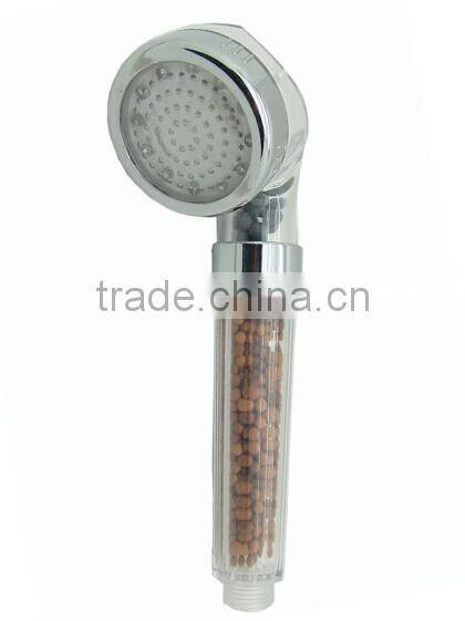 Chrome ABS LED water saving shower head