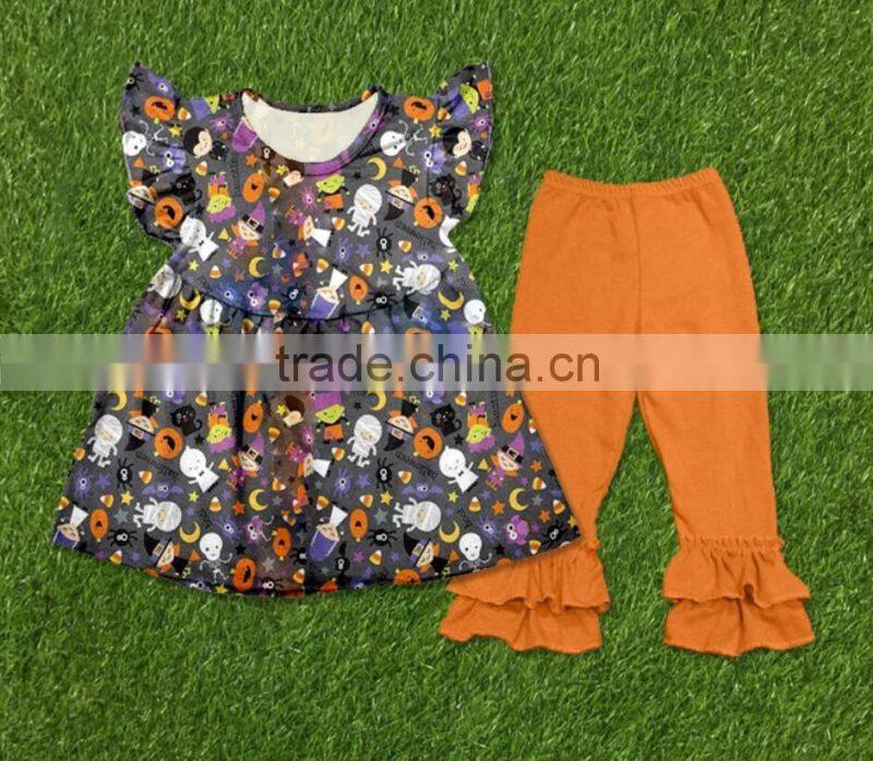 Wholesale In Bulk Kids Clothes 2016 Halloween Children Clothing Sets Kids Boutique Outfit