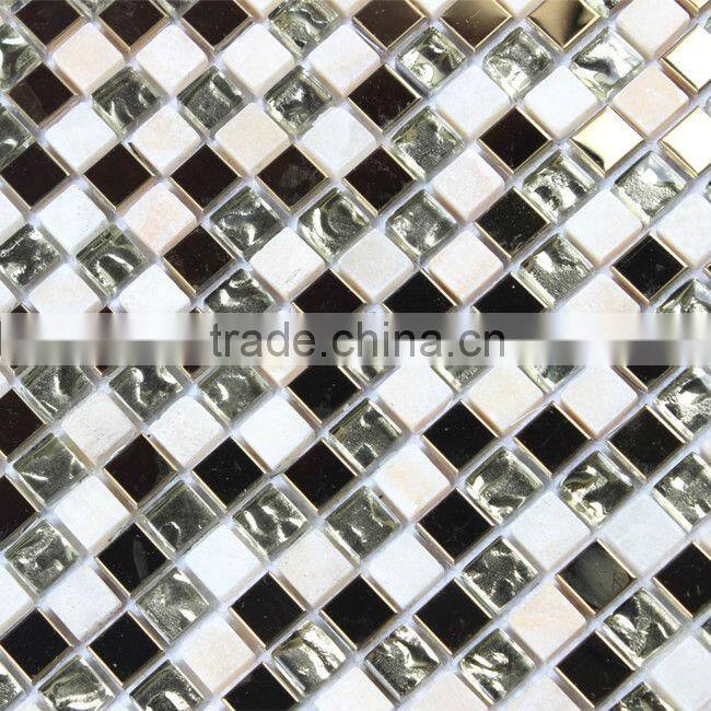 Glossy glass tile mosaic