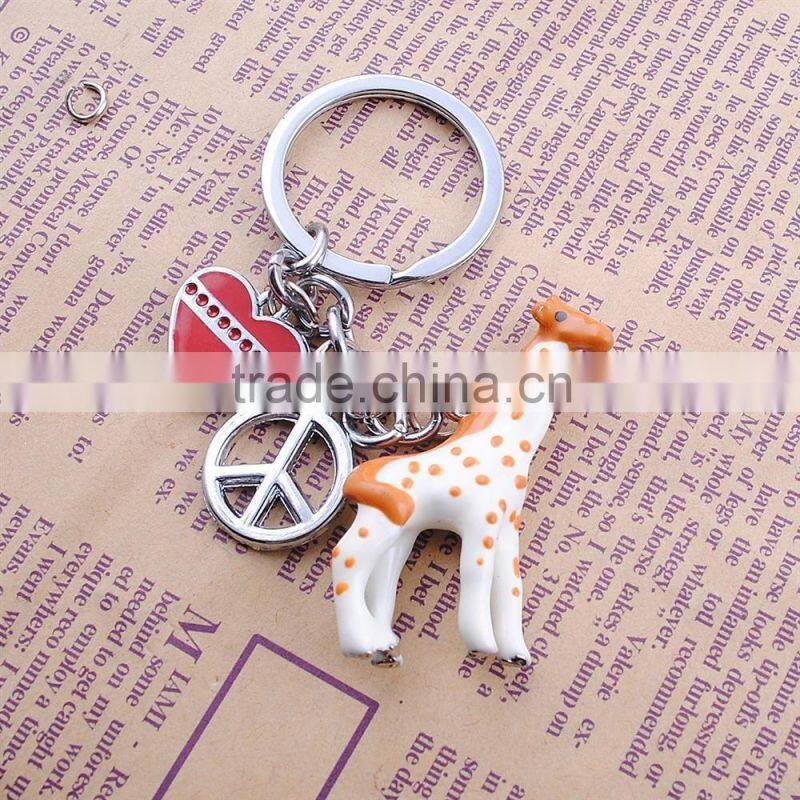 Simulation animal keychain manufacturers price giraffe keychain