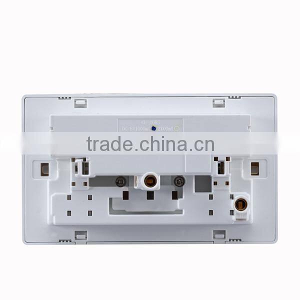 110-240V 16A UK usb wall socket OEM stickers for ipad iphone high speed