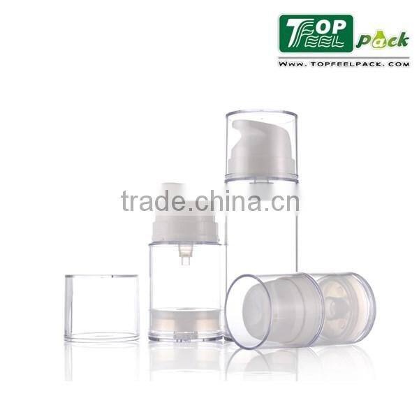 Transparent plastic cosmetic airless pump bottle 30ml/50ml/100ml
