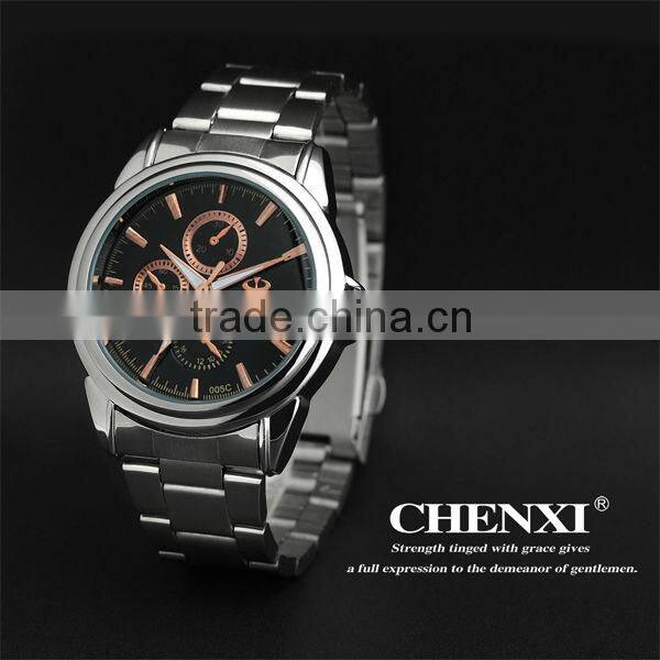 Luxury Style Rose Gold Pointer 005CMR Original Quartz Watch Customize Your Logo Stainless Steel Strap Man Watch