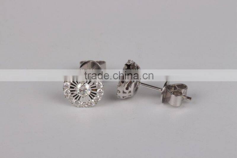 Wholesale New Fashion Silver Malachite Earring