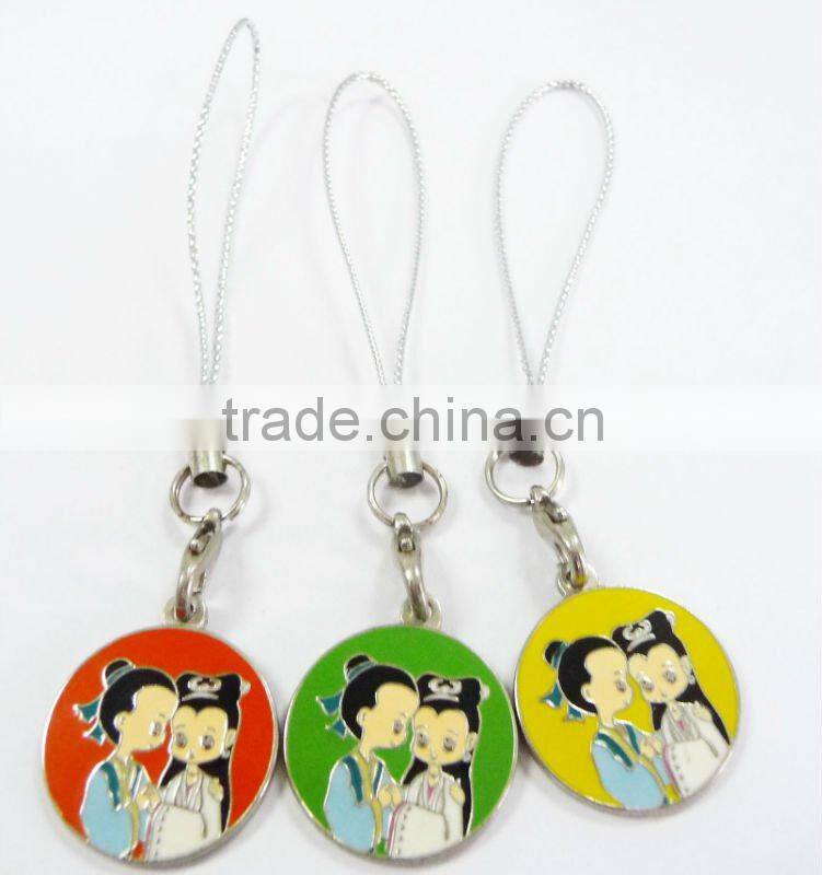 Cartoon Lion logo metal mobile phone charm