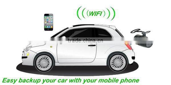 2015 Latest car wifi camera support IPHONE,IPAD,ANDROID device, can connect to any camera with RCA jack