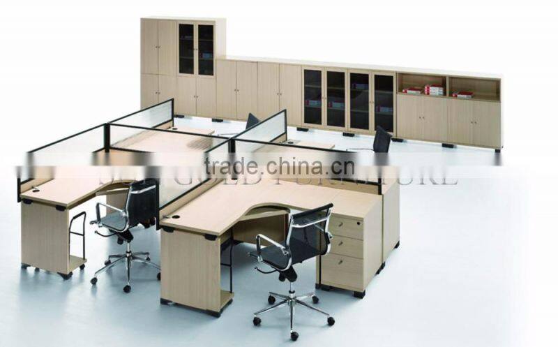 Classic 4 Person Cubicle Call Center Design Wooden Office Open Workstation(SZ-WS912)