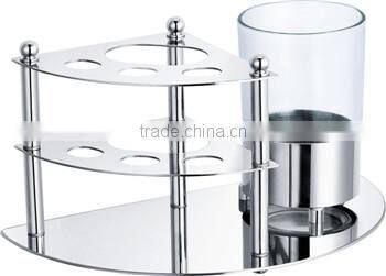 Stainless steel table toothbrush holder / tumbler holder