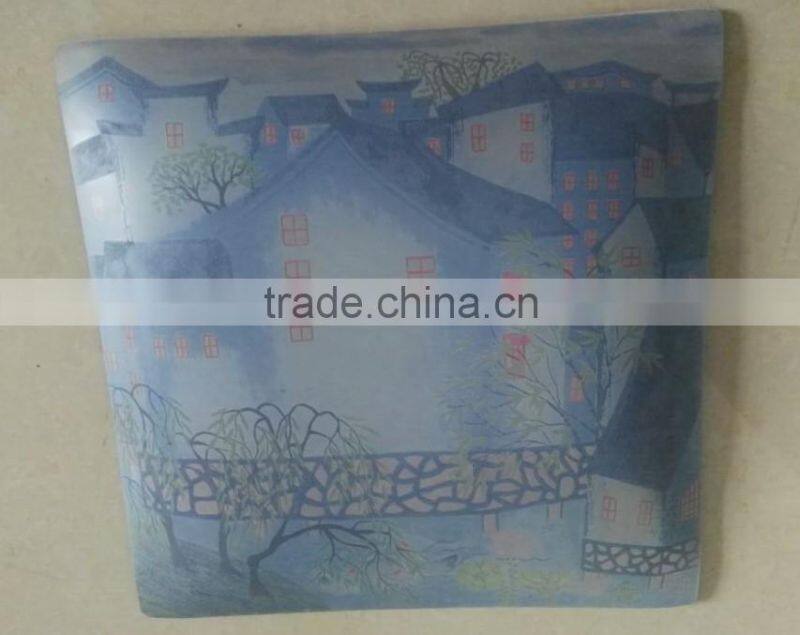 Advertising gift Customized tempered glass vegetables plate