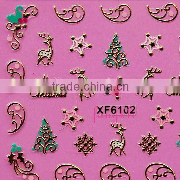 Hotselling 3D christmas nail art sticker