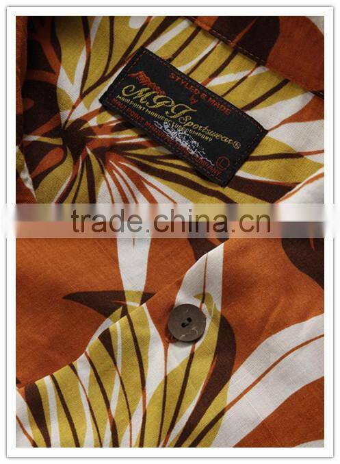 100% Cotton Fabric Foreign Trade Men Hawaiian Shirts