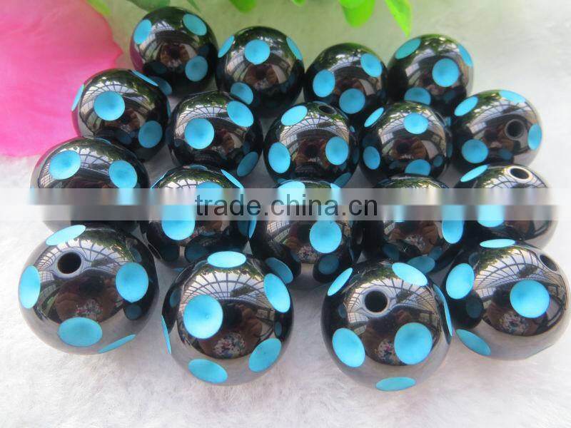 Wow! Halloween Newest 12mm to 20mm acrylic resin polka dot beads wholesales,fashion chunky necklace beads high quality