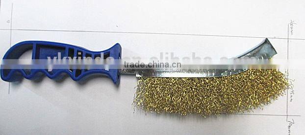steel wire brush with plastic handle,wire brush,round brush wire brush