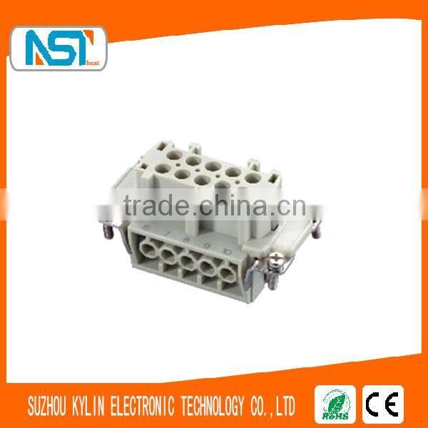 10 female core / socket Rectangle heavy-duty industrial connector