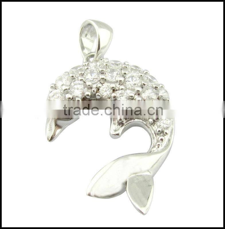 Fashion 925 Sterling Silver Dolphin Pendant