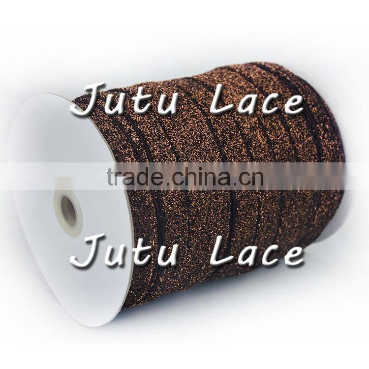 NeW HOT Sale!!Hair Accessories Decoration 5/8 ''sparkle elastic FOE velvet type of glitter hair tie