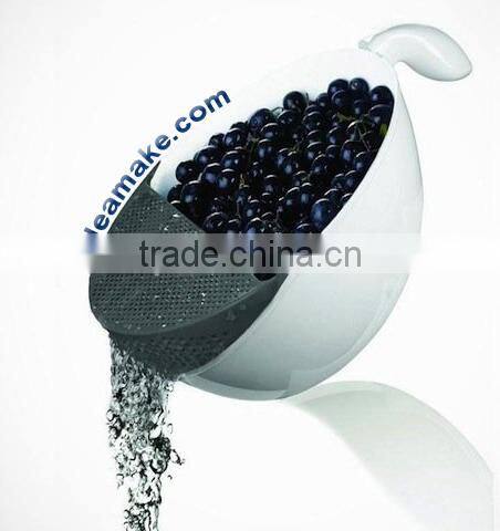 6L Plastic Salad Container with Lid, Colander,dip bowl and cover