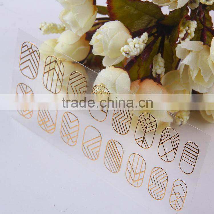 Newly Arrived Nobility gold UV nail sticker
