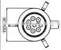 with reflector led downlight 8*1W
