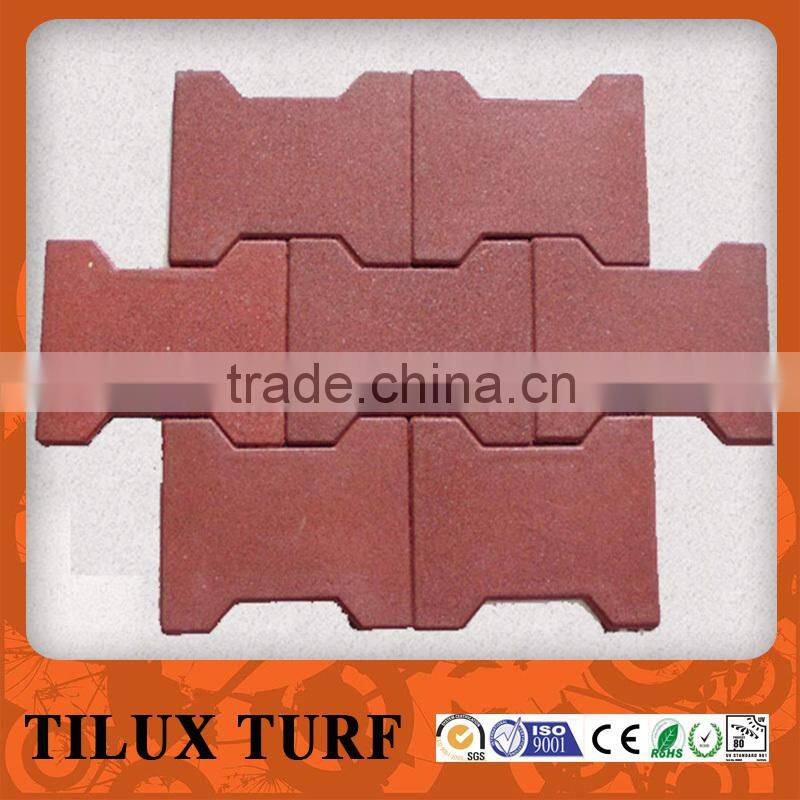 15mm Outdoor Dog Bone Rubber Tiles Mats Factory Directly Playground