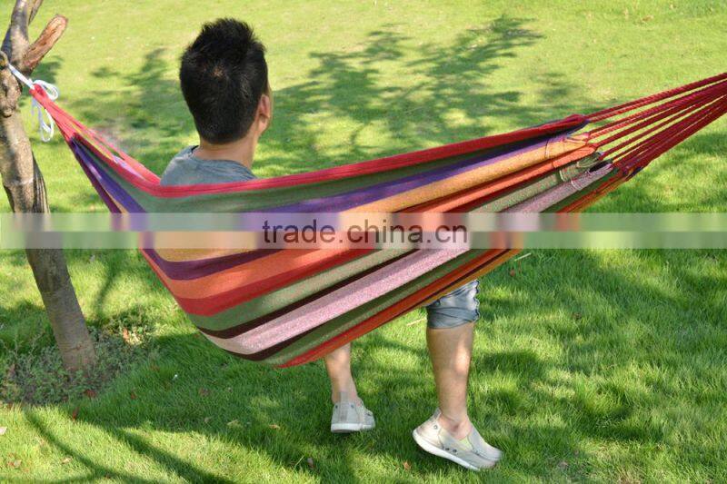 Solid outdoor leisure canvas double person hammock