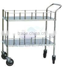 AG-SS006 2 layer stainless steel instrument hospital surgical trolley