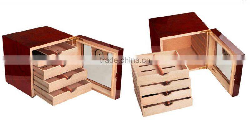 Spanish Cedar Cigar Display Cabinet Humidor with drawers