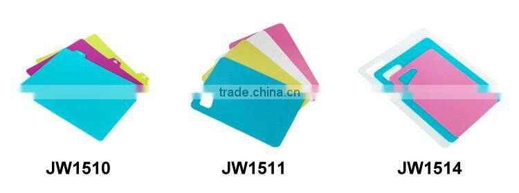 2016 new idea eva flexible cutting board antimicrobial kitchen board non slip cutting mat set