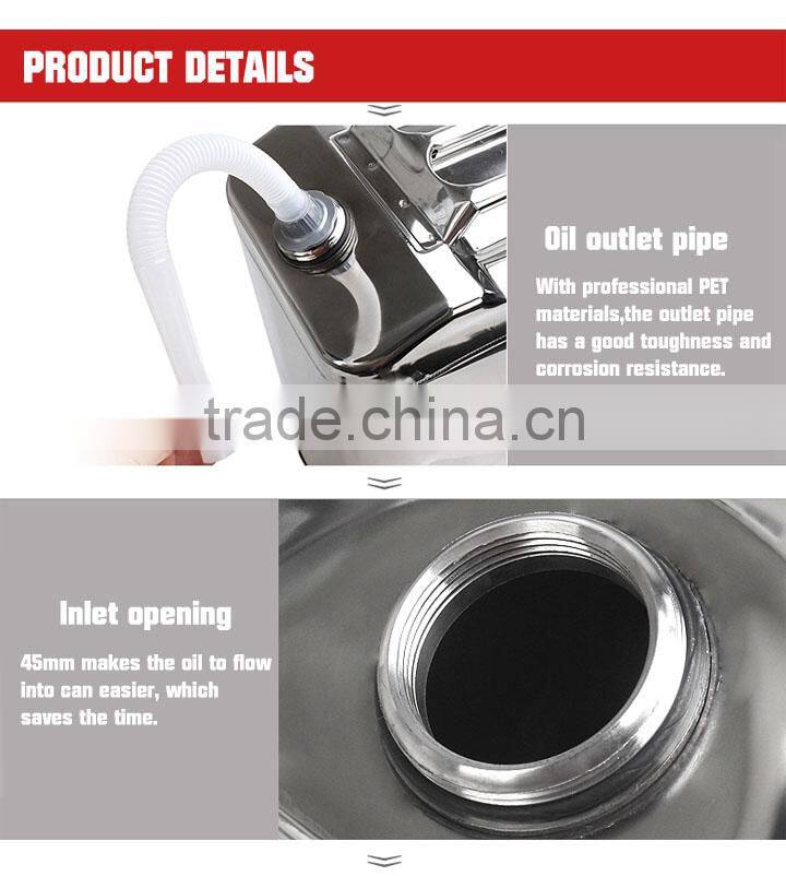 10L Stainless Steel Metal Jerry Can With UN Certifications