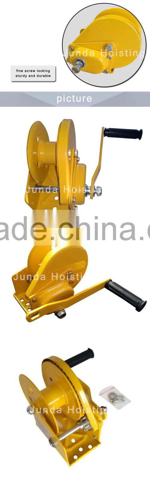 Portable hand winch with brake , pulling capacity 1200lbs , 1800lbs , 2600lbs