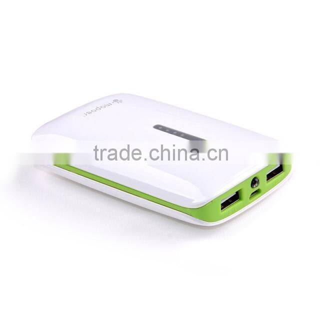 100% real capacity 2015 7800mAh portable power banks with dual USB output port